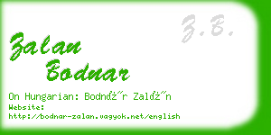 zalan bodnar business card